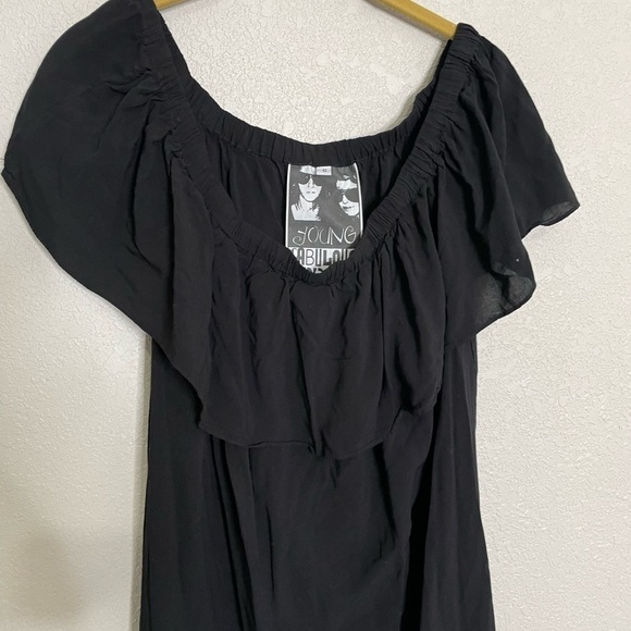 Young Fabulous & Broke Black Off the Shoulder Dress Small - Picture 5 of 6